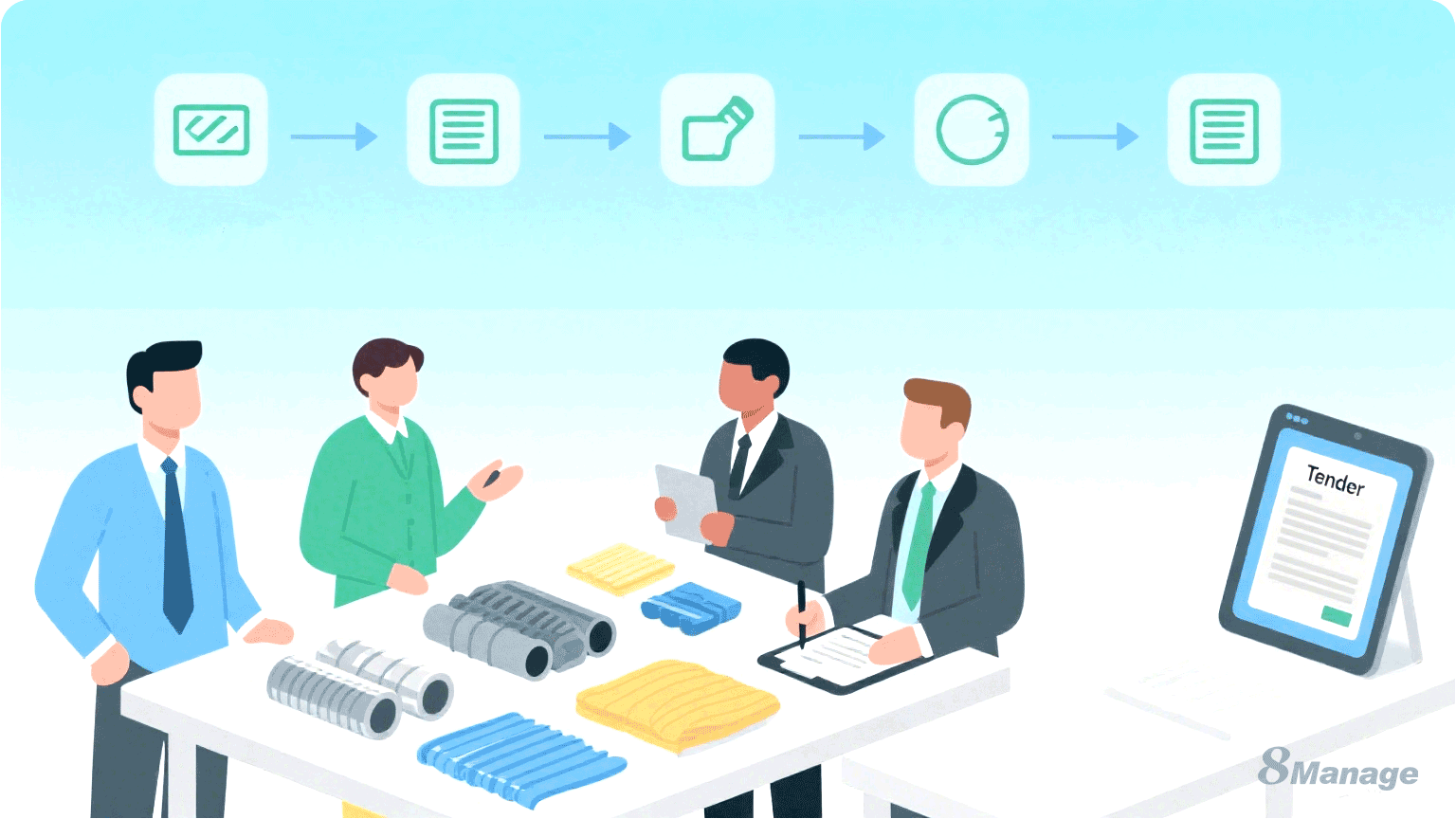 原材料采购招标系统,8Manage SRM采购招标软件,制造企业采购管理软件,供应商报价管理