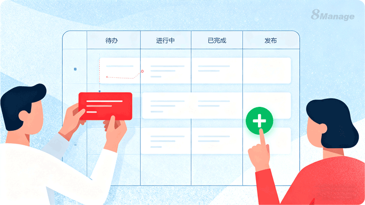 看板管理,项目管理软件,工作流可视化,8Manage PM,WBS,敏捷开发,任务管理