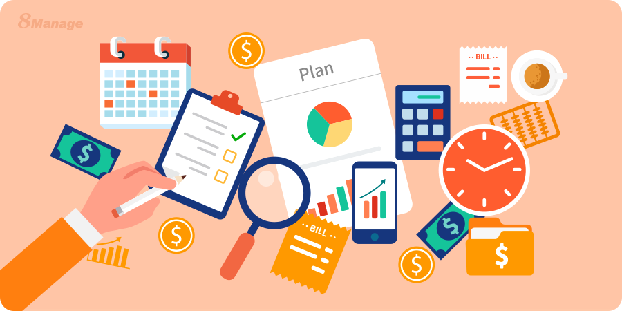 项目规划流程,项目管理计划,WBS工作分解结构,8Manage PM,项目管理软件,项目进度管理,资源分配,甘特图工具